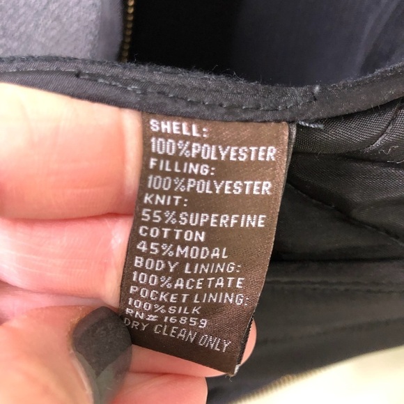 J McLaughlin Bennet Tweed Quilted Vest Ribbed Knit Back Black Size XS - Picture 10 of 11